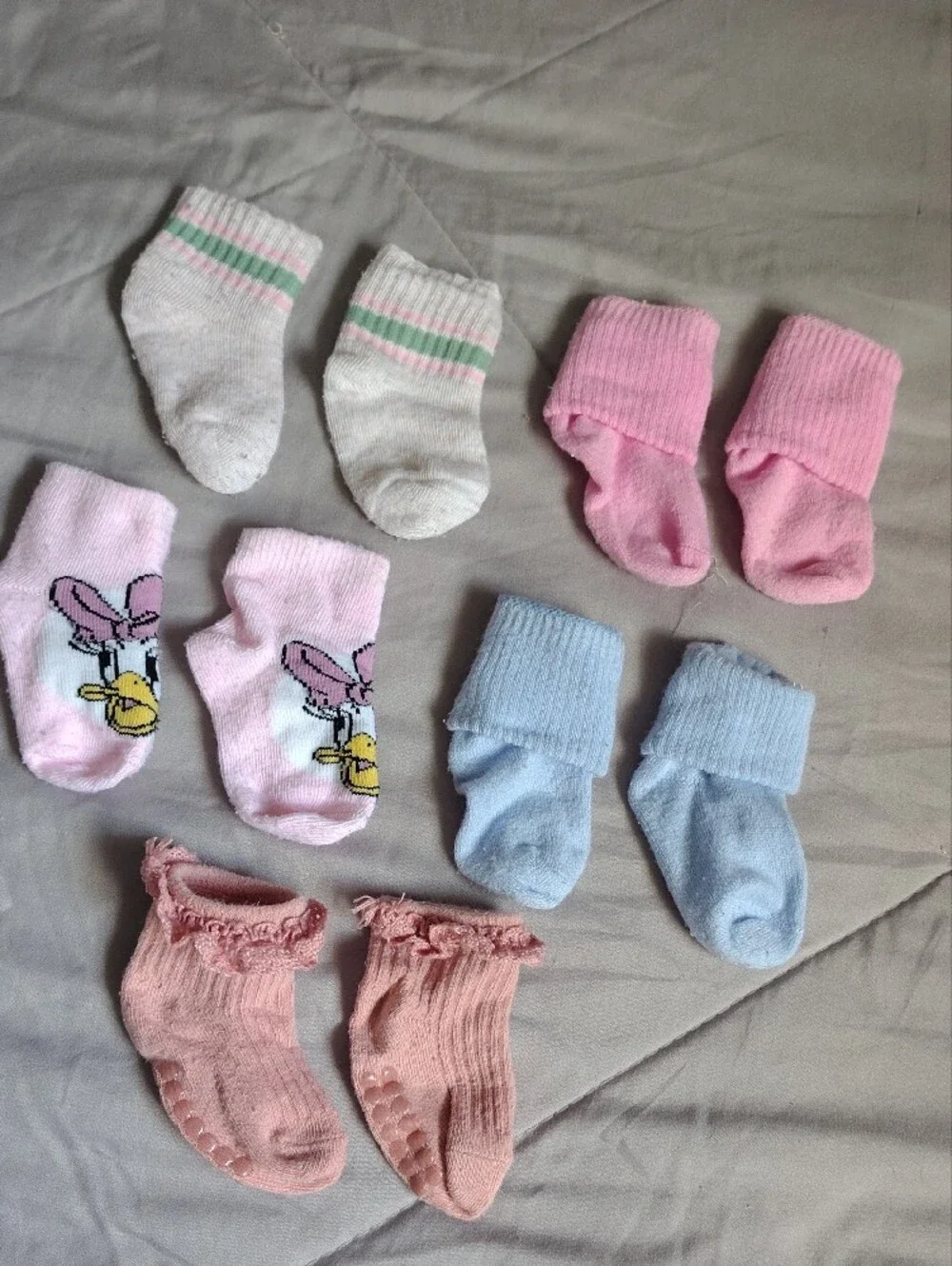 Disney Baby Socks Pack in Pink, Blue, White